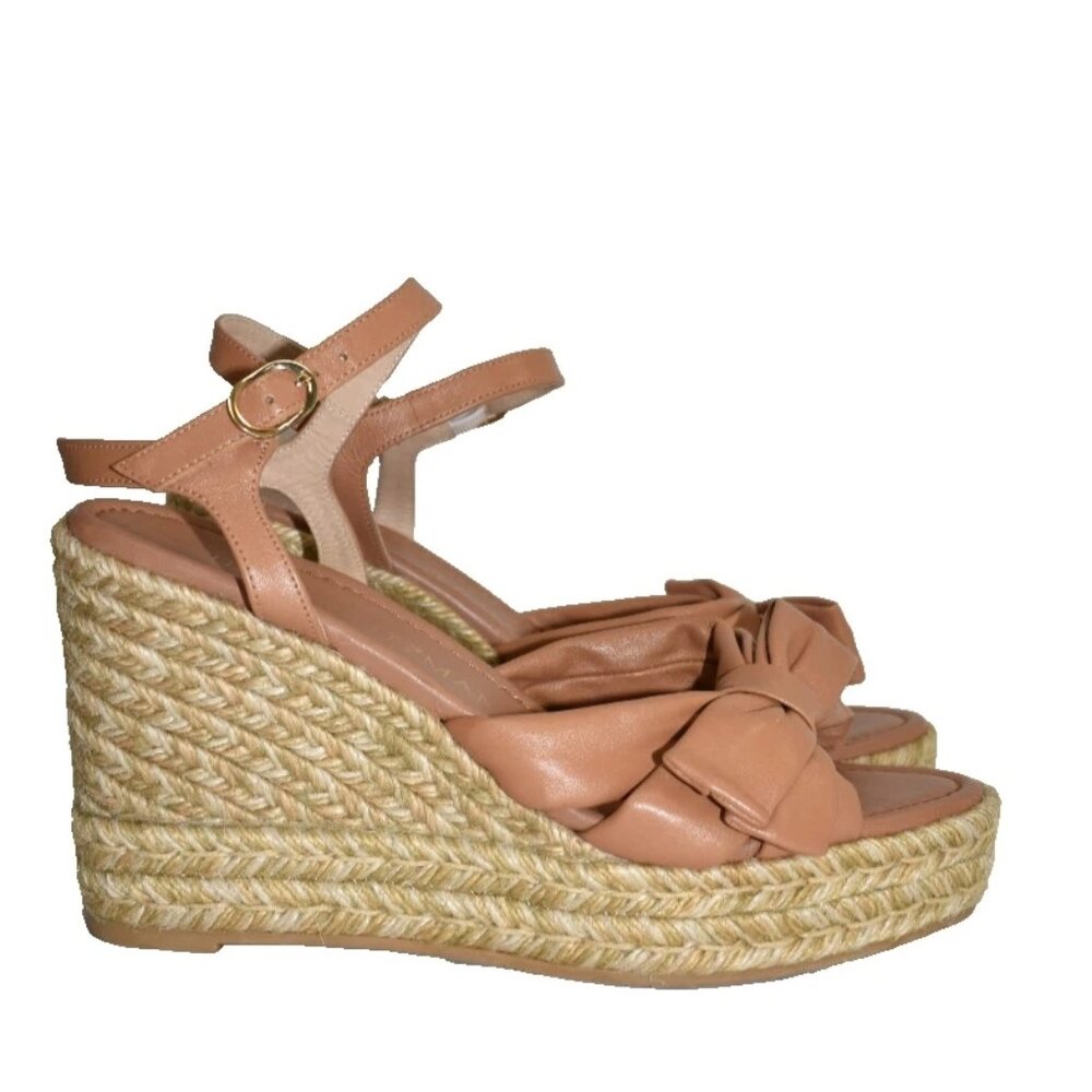 $440 Stuart Weitzman Sofia Espadrille Wedge Soft … - image 1